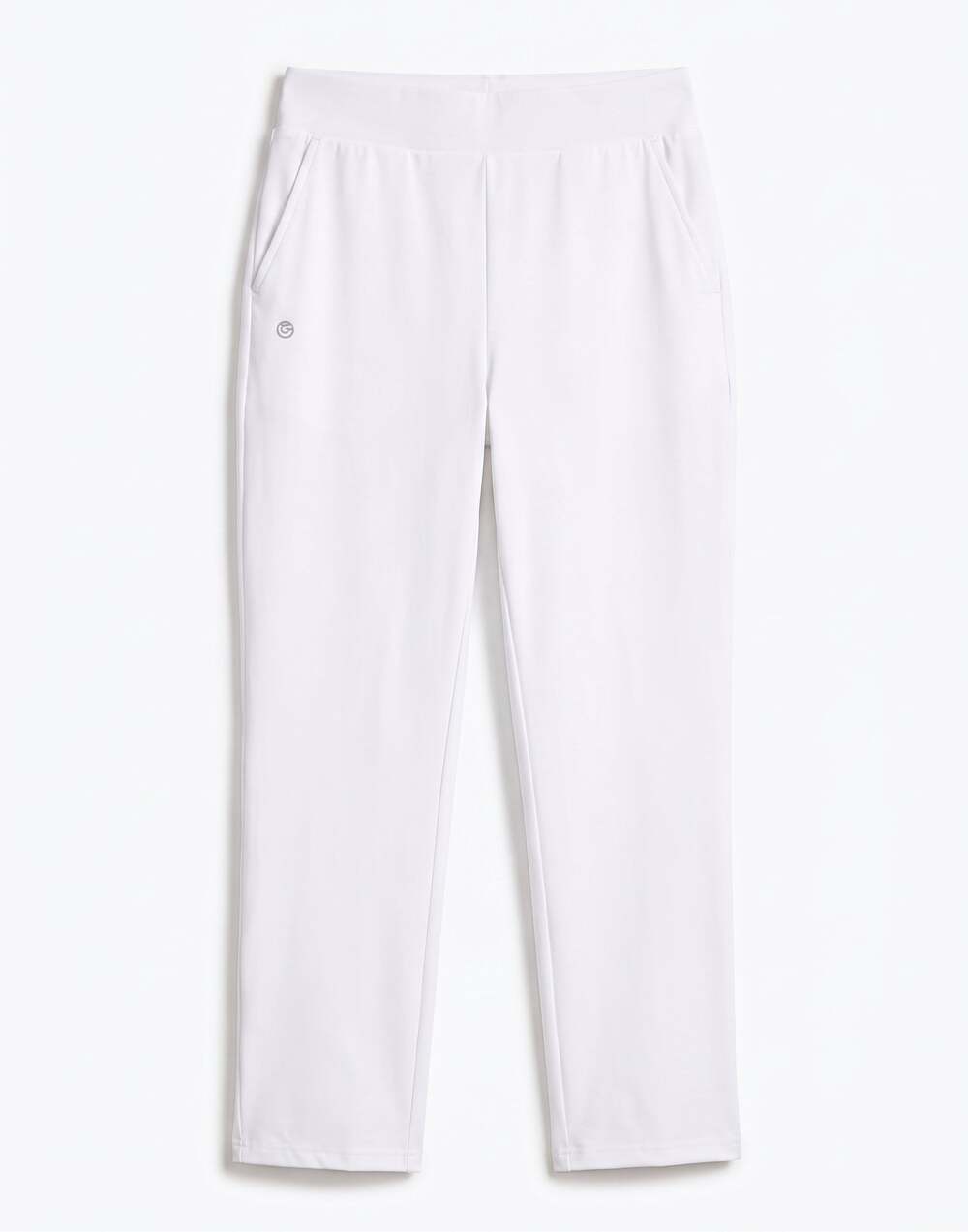 Women's Travel Ankle 7/8 Golf Pants 3 Pockets, White, Size 3XL